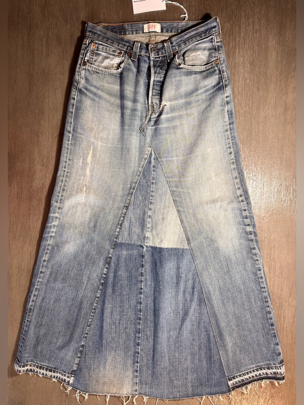 NWT Reformation Vintage Levi’s Denim Maxi Skirt S
